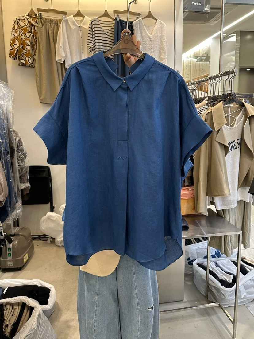 THE SIL韓國代購㊣女士新款休閑時尚推薦25春夏襯衫蕾絲衫亞麻THE SIL/1 2ILLY襯衫/蕾絲衫