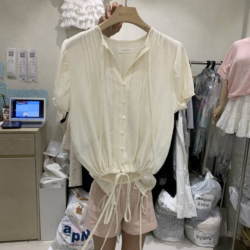 SALONDEMAG東大門㊣代購女士新品25春夏真品人氣襯衫蕾絲衫SALONDEMAG襯衫/蕾絲衫