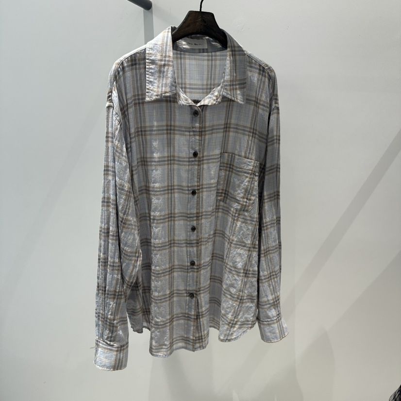 JANE BIRKIN東大門㊣實拍女裝新款真品時尚襯衫蕾絲衫格紋JANE BIRKIN設計師品牌襯衫/蕾絲衫