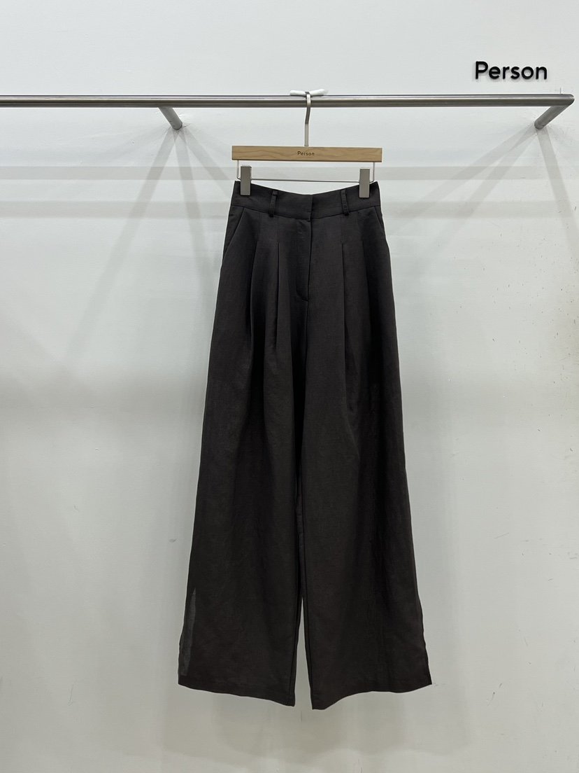 PERSON韓國代購㊣女士新品推薦人氣職業時尚熱賣休閑褲亞麻PERSON休閑褲