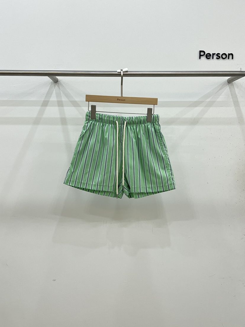 PERSON東大門㊣代購女士新品熱賣時尚真品職業推薦短褲條紋PERSON短褲