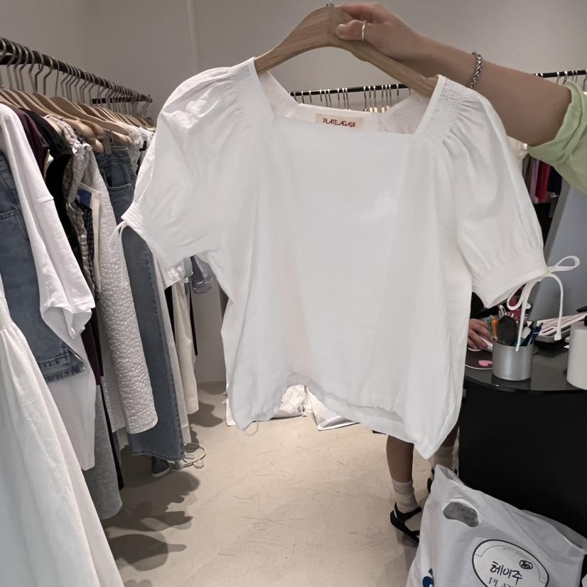 PLATE東大門㊣實拍女裝新品人氣休閑時尚職業熱賣襯衫蕾絲衫PLATE襯衫/蕾絲衫