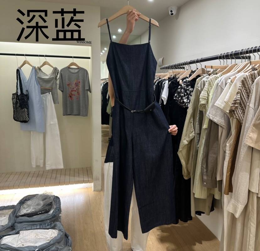WINSOME東大門㊣代購女士新品25春夏時尚真品推薦連體褲含腰帶WINSOME連體褲