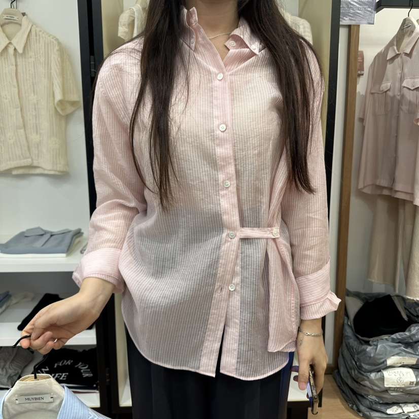 MUYBIEN東大門㊣代購女裝新品熱賣時尚25春夏職業襯衫蕾絲衫MUYBIEN襯衫/蕾絲衫