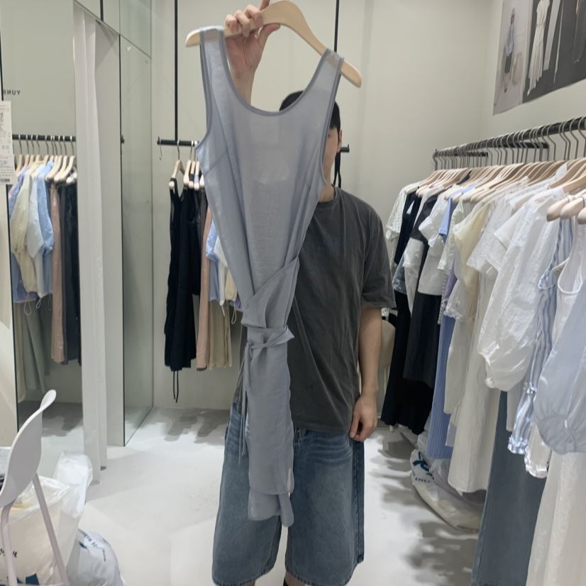 YUNBAL東大門㊣直郵女士新品人氣真品時尚職業休閑連衣裙透明YUNBAL連衣裙