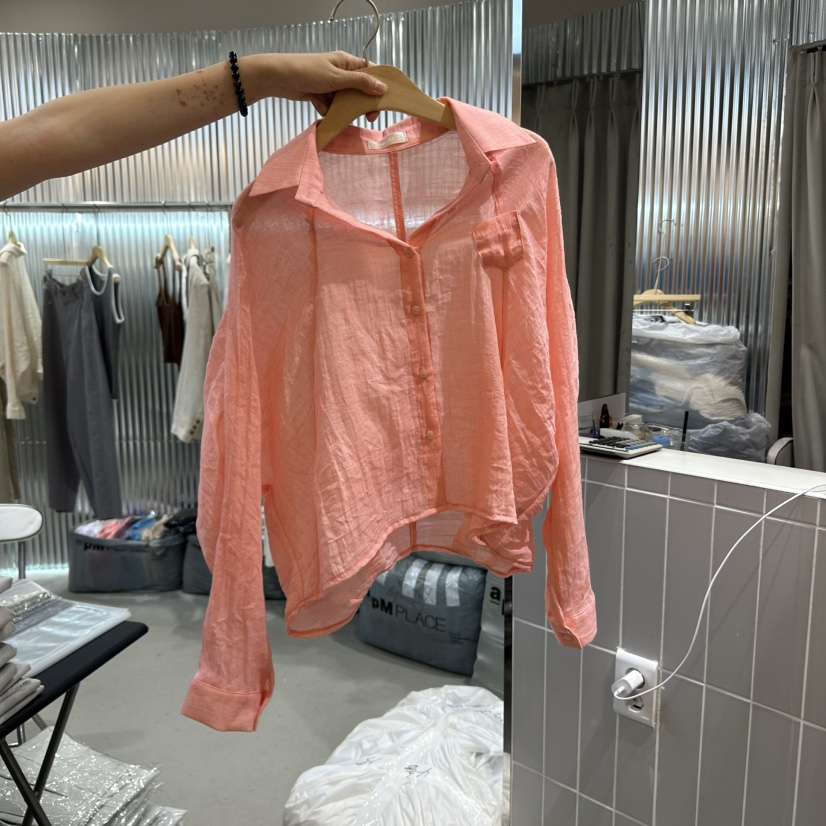 ALEGRE韓國代購㊣女裝新品推薦25春夏人氣熱賣休閑襯衫蕾絲衫ALEGRE襯衫/蕾絲衫