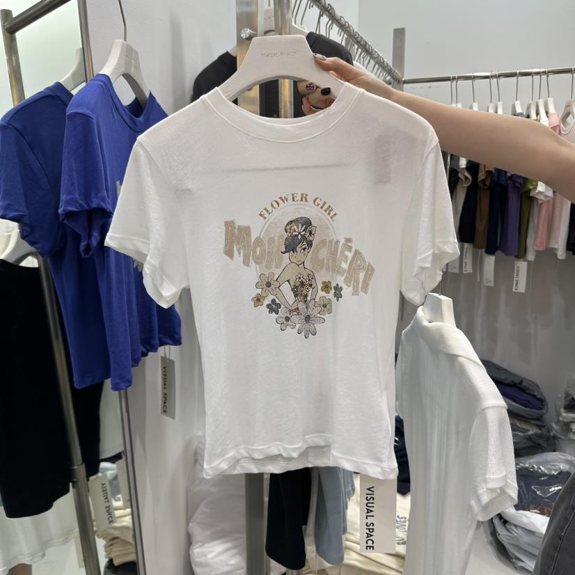 VISUAL SPACE東大門㊣直郵女裝新品25春夏熱賣休閑職業T恤VISUAL SPACET恤