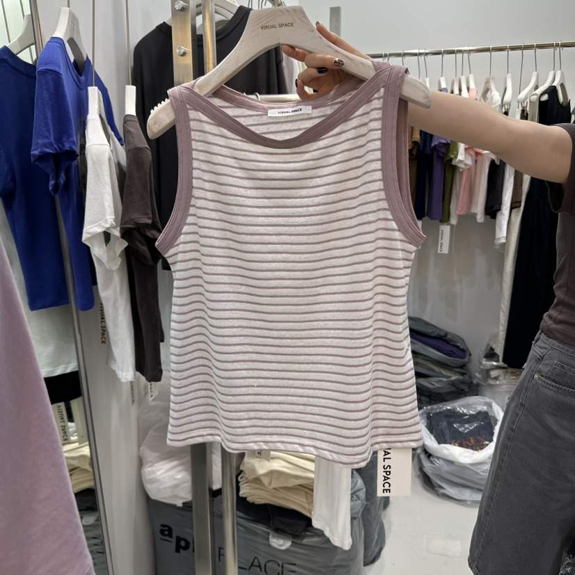 VISUAL SPACE東大門㊣直郵女裝新品熱賣25春夏人氣吊帶背心VISUAL SPACE吊帶/背心