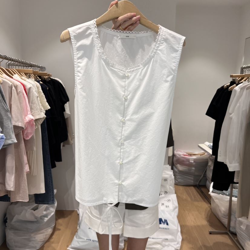OUR-A東大門㊣代購女裝新品真品職業人氣推薦馬甲棉質蕾絲OUR-A馬甲