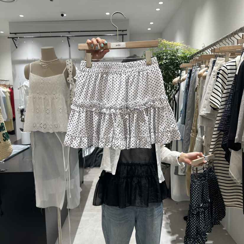 AYCE韓國代購㊣女裝新款職業時尚真品休閑熱賣25春夏短裙圓點裙101SHOWROOM/AYCE短裙