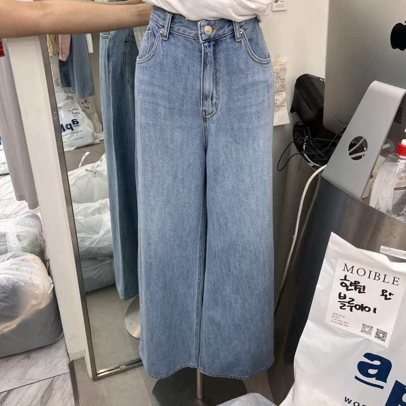 MOIBLE韓國直郵㊣女裝新品時尚真品職業25春夏人氣休閑牛仔褲MOIBLE牛仔褲