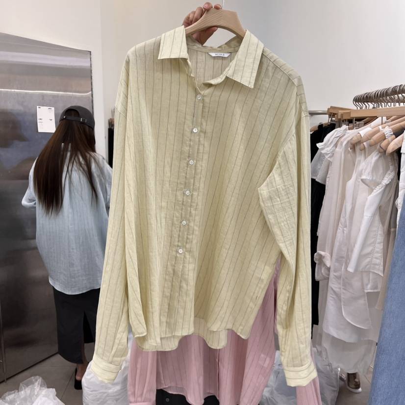 MOIBLE韓國代購㊣女士新品熱賣真品25春夏推薦時尚襯衫蕾絲衫MOIBLE襯衫/蕾絲衫