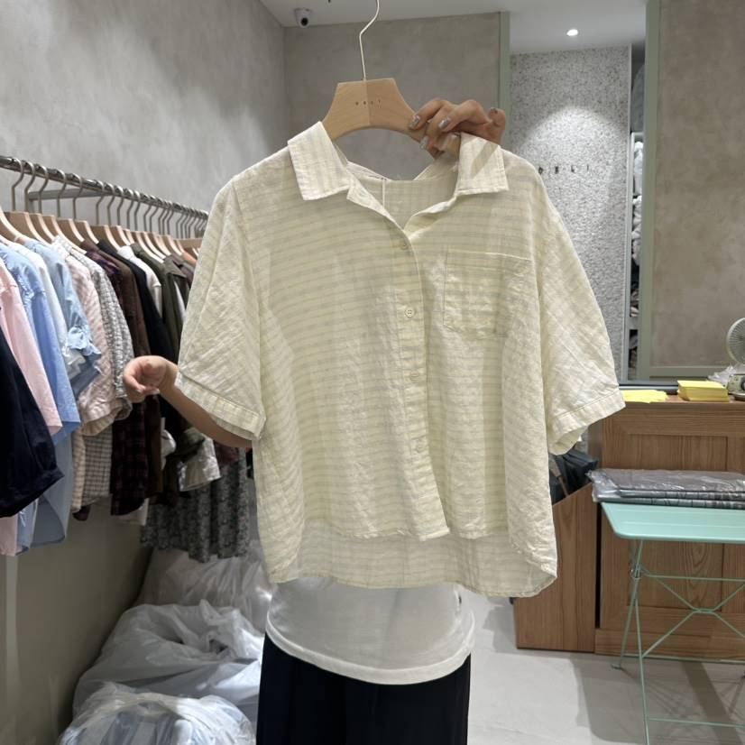 DELI JENNY韓國直郵㊣女裝新品人氣推薦熱賣休閑襯衫蕾絲衫DELI JENNY襯衫/蕾絲衫