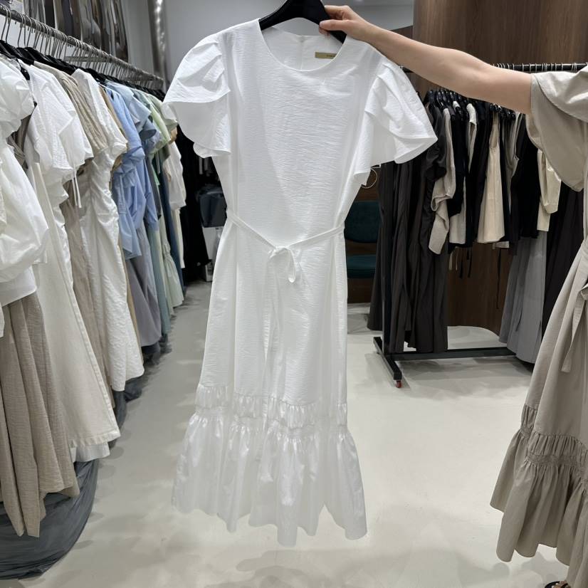 LE EDITION韓國直郵㊣女士新品職業熱賣時尚真品連衣裙含腰帶LE EDITION連衣裙