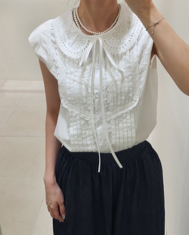 FEMME韓國直郵㊣女裝新款休閑25春夏推薦職業時尚襯衫蕾絲衫FEMME襯衫/蕾絲衫