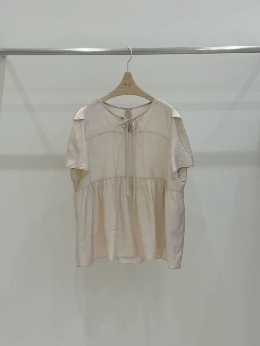 AUTUMN BEIGE PLUS韓國代購㊣女士新品25春夏休閑襯衫蕾絲衫A.b/AUTUMN BEIGE襯衫/蕾絲衫