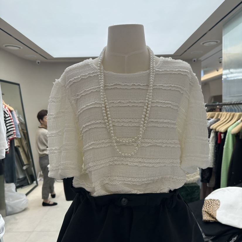 FORMING-P韓國直郵㊣女裝新款職業真品25春夏休閑襯衫蕾絲衫FORMING襯衫/蕾絲衫