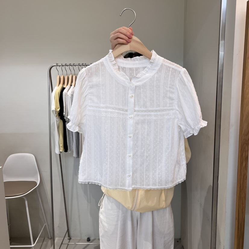 OUTRENE東大門㊣實拍女裝新品時尚推薦真品25春夏襯衫蕾絲衫OUTRENE襯衫/蕾絲衫