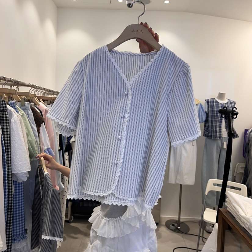 TAN&amp;COMO東大門㊣直郵女士新品時尚人氣真品襯衫蕾絲衫tan-COMO襯衫/蕾絲衫