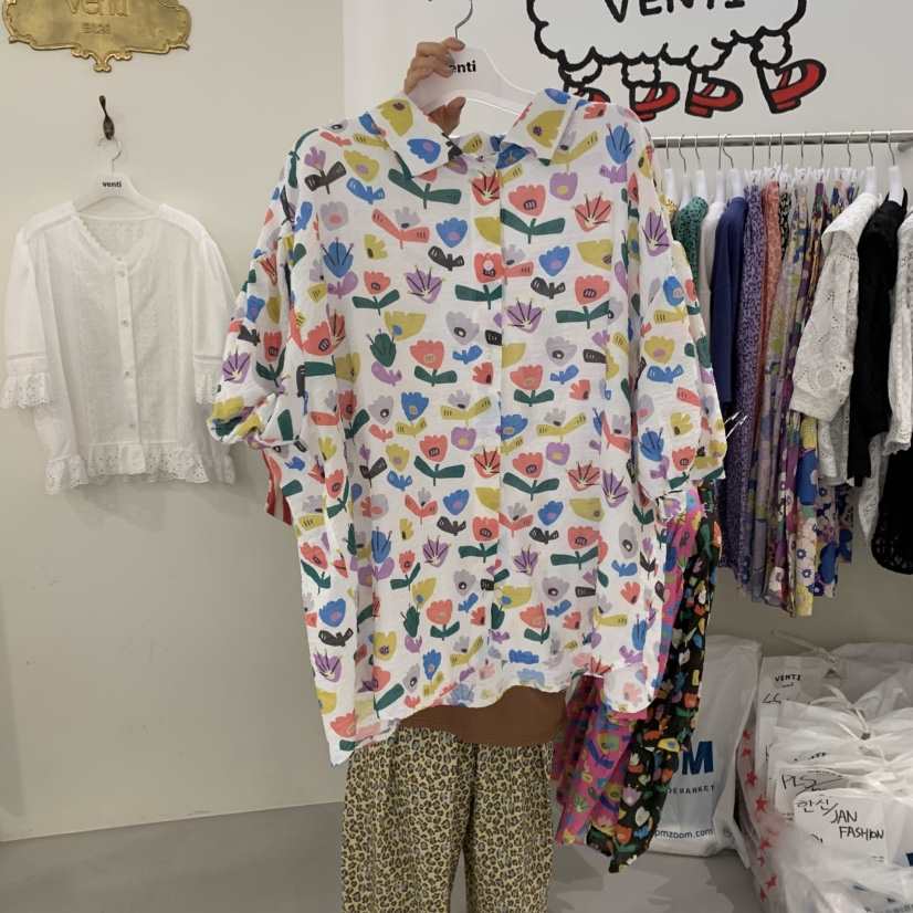 VENTI東大門㊣直郵女裝新品人氣職業25春夏真品熱賣襯衫蕾絲衫VENTI襯衫/蕾絲衫
