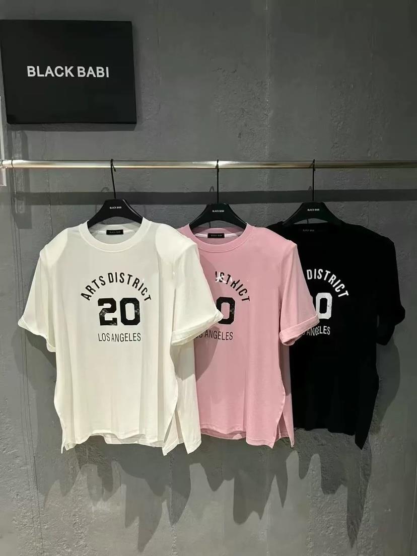 BLACK BABI東大門㊣實拍女裝新品熱賣人氣25春夏真品職業T恤BLACK BABIT恤