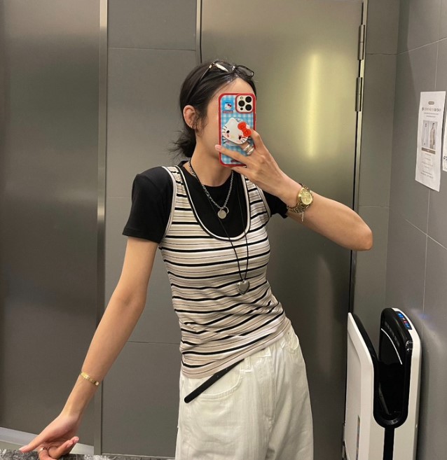 BOUND.A韓國直郵㊣女士新品時尚25春夏職業熱賣真品吊帶背心BOUND.A吊帶/背心