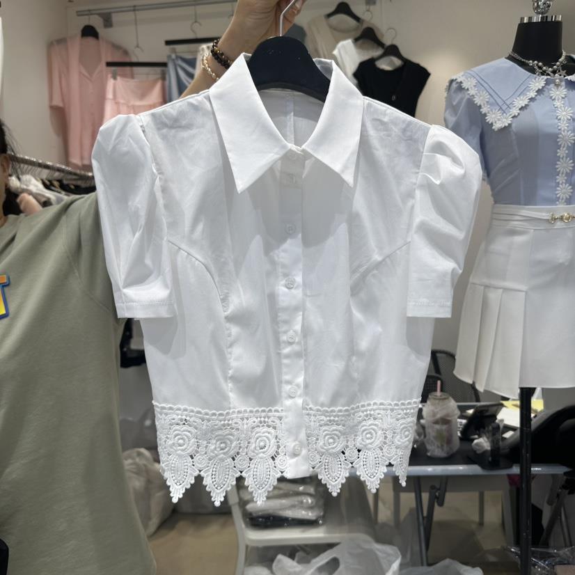 CHERISH-Q韓國代購㊣女士新品職業25春夏熱賣人氣襯衫蕾絲衫CHERISH-Q襯衫/蕾絲衫