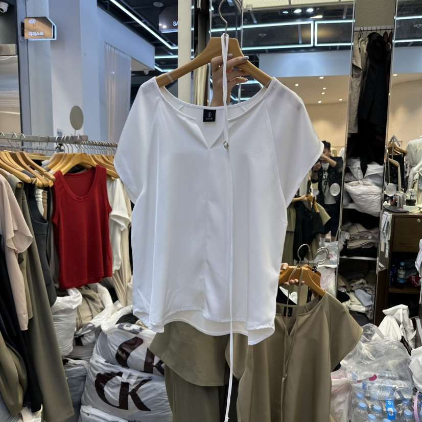 SANS東大門㊣代購女裝新品人氣職業時尚25春夏推薦襯衫蕾絲衫SANS襯衫/蕾絲衫