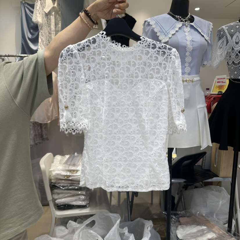 CHERISH-Q韓國代購㊣女士新品職業人氣25春夏真品襯衫蕾絲衫CHERISH-Q襯衫/蕾絲衫