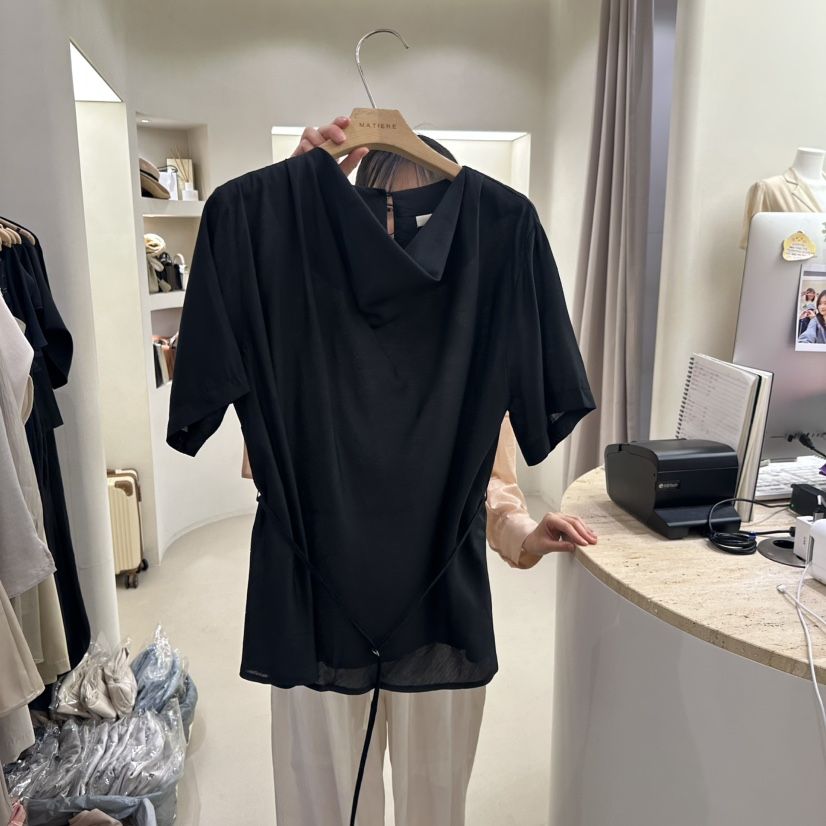 MATIERE韓國代購㊣女士新品真品人氣時尚25春夏推薦襯衫蕾絲衫MATIERE襯衫/蕾絲衫