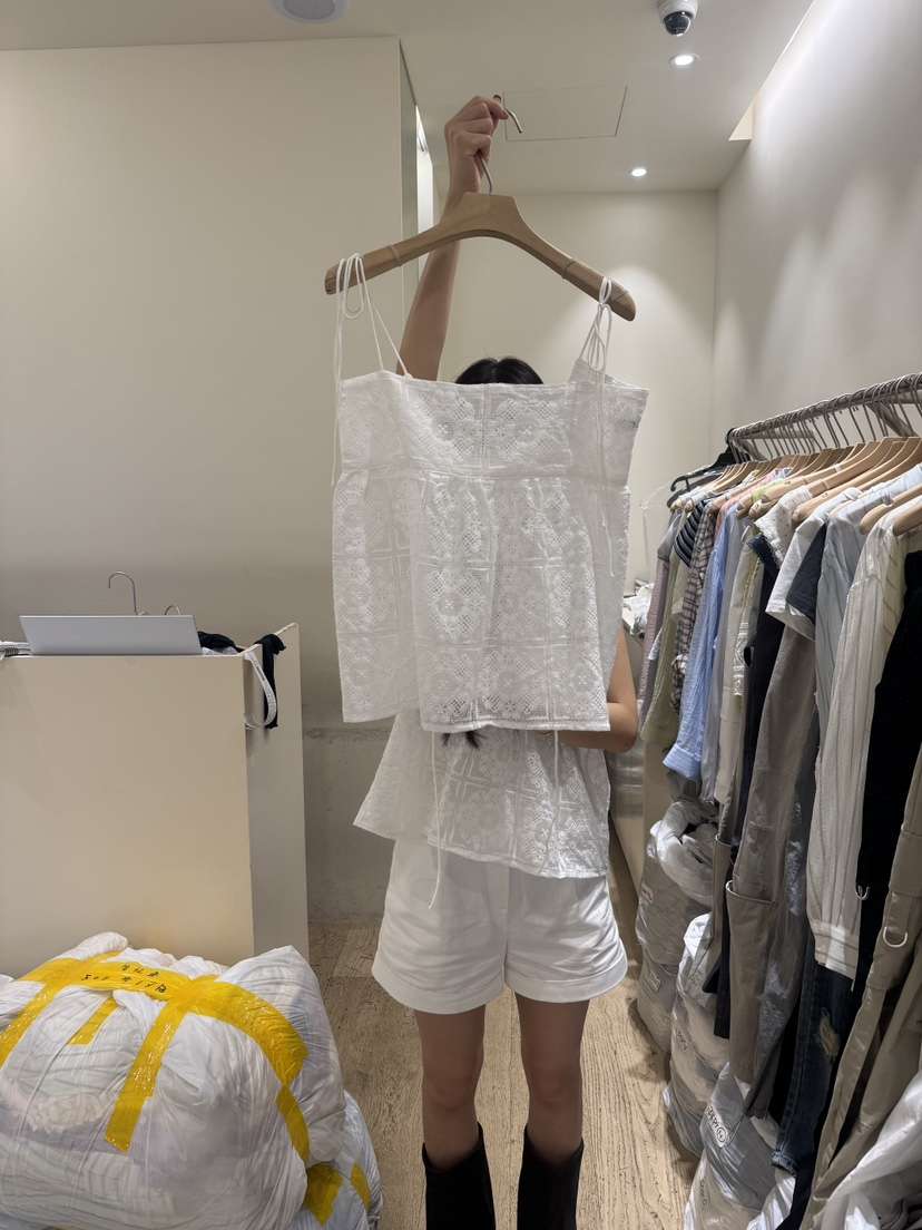 FLOWER-L東大門㊣直郵女裝新品真品25春夏時尚職業吊帶背心FLOWER吊帶/背心