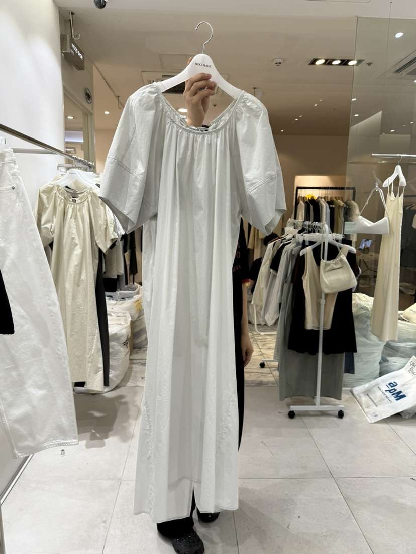 WOOD SAGE東大門㊣直郵女士新品休閑職業推薦連衣裙泡泡袖WOOD SAGE連衣裙