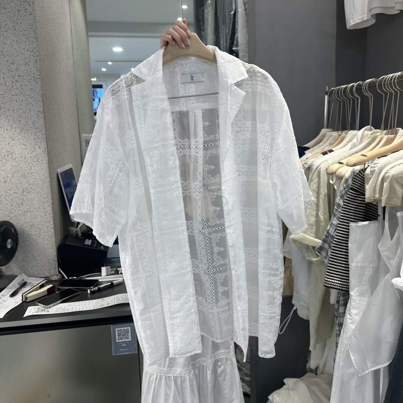 AMOEBA韓國直郵㊣女裝新品真品休閑人氣熱賣時尚襯衫蕾絲衫AMOEBA襯衫/蕾絲衫