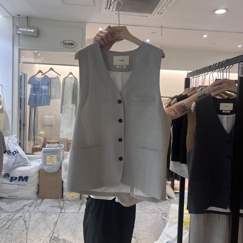 LA MAGIE FEMME韓國代購㊣女裝新品真品時尚推薦人氣馬甲Lamagie Femme馬甲