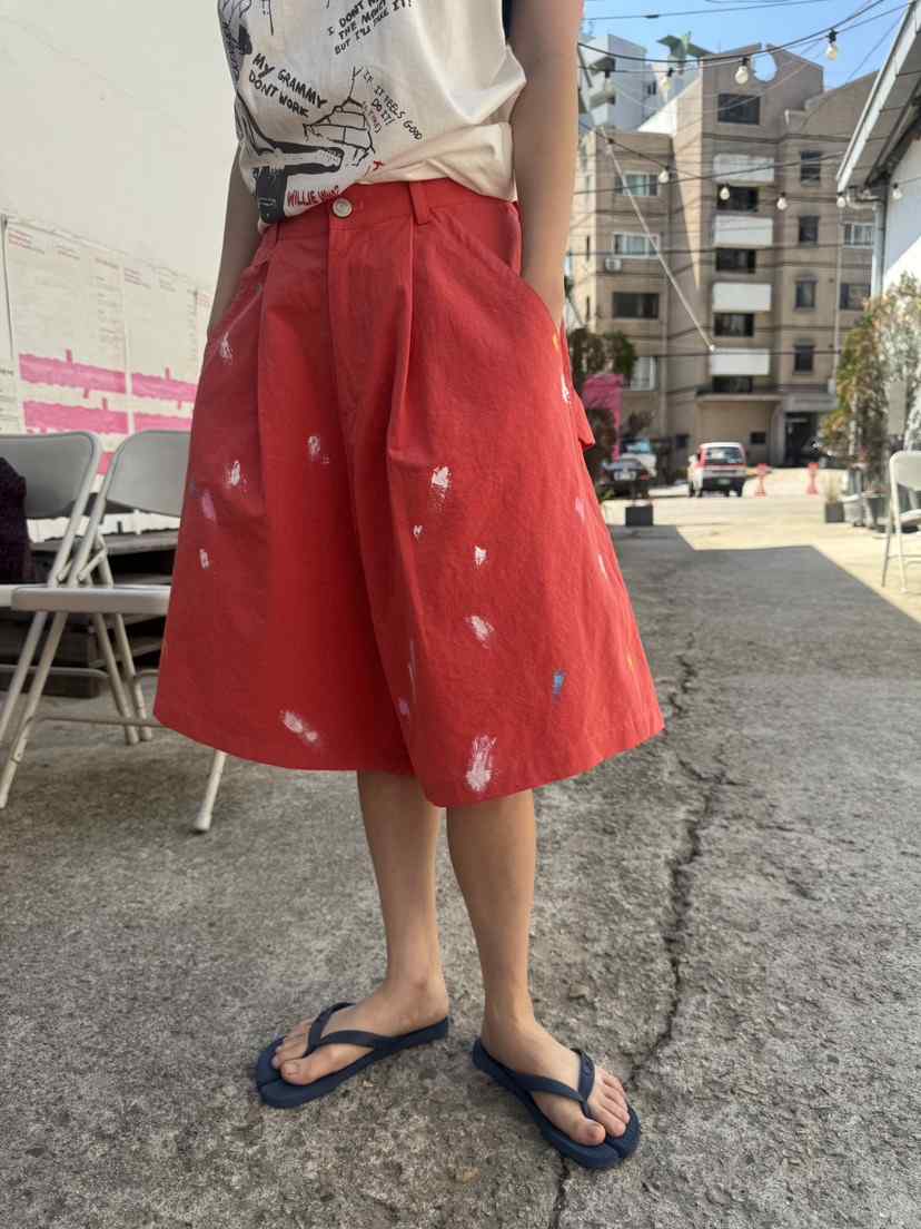 FRANC—L東大門㊣代購女裝新品25春夏推薦時尚人氣短褲亞麻FRANC短褲
