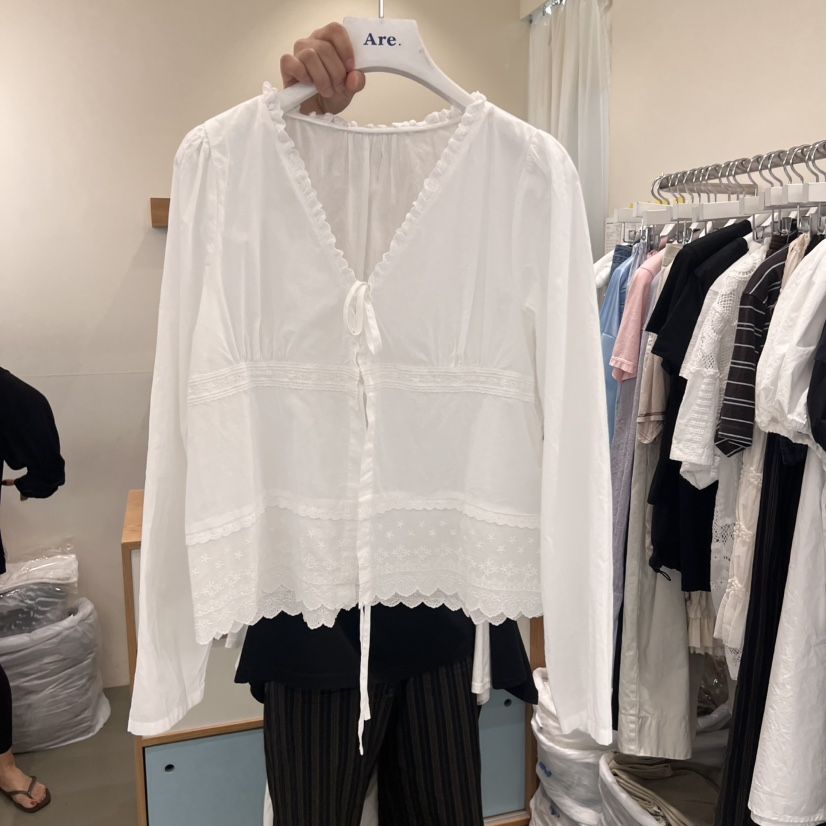 ARE東大門㊣代購女士新品時尚真品推薦25春夏人氣襯衫蕾絲衫ARE YOU/ARE襯衫/蕾絲衫