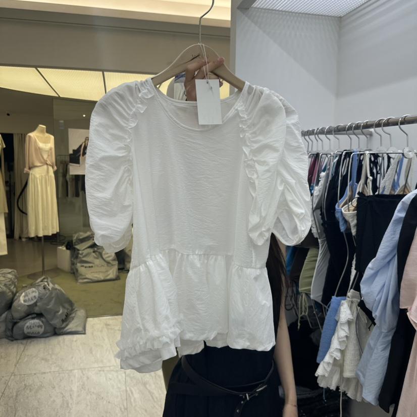 MIXXIN韓國代購㊣女裝新品時尚職業真品人氣25春夏襯衫蕾絲衫MIXXIN襯衫/蕾絲衫