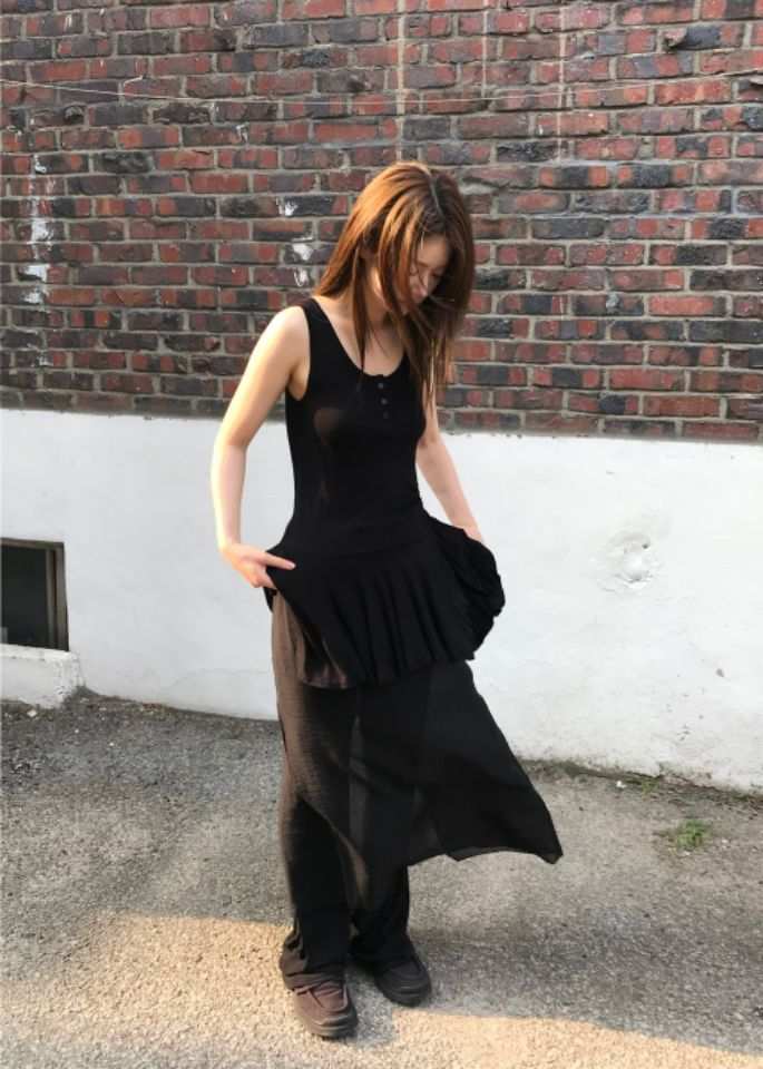 LIVE FOREVER東大門㊣直郵女士新款熱賣25春夏推薦人氣長裙LIVE FOR_EVER長裙