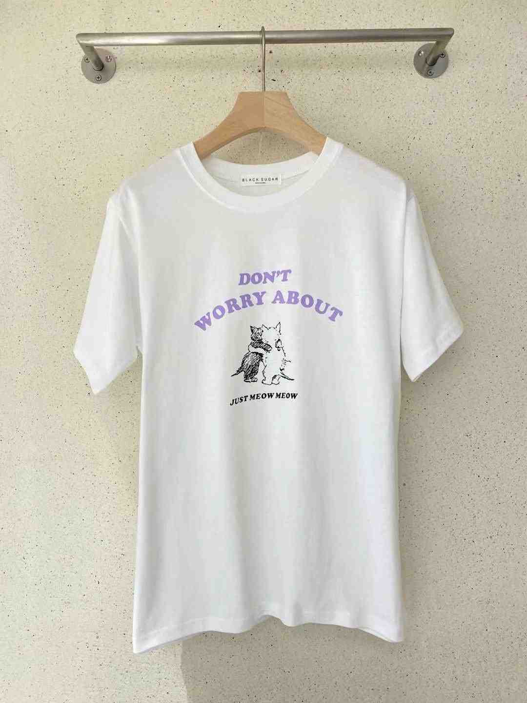 BLACK SUGAR-블랙슈가-T東大門㊣實拍女士新品25春夏T恤BLACK SUGART恤
