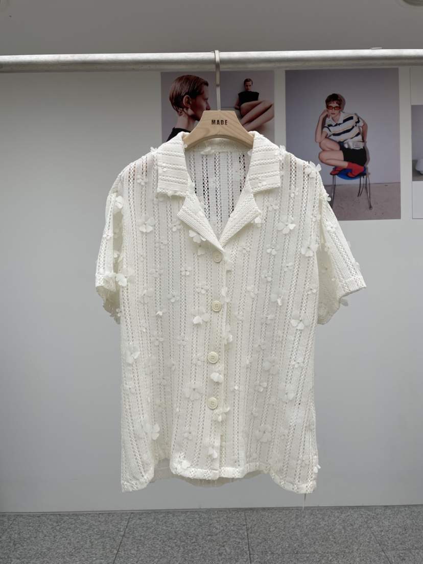 MADE-P韓國代購㊣女士新款休閑25春夏熱賣真品推薦襯衫蕾絲衫MADE-P襯衫/蕾絲衫