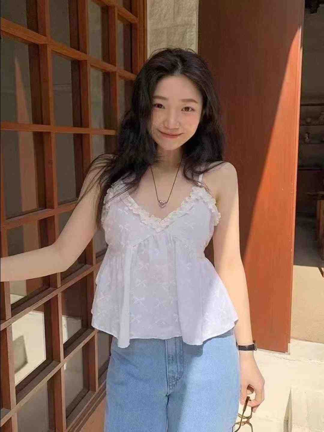 COTTON MARKET東大門㊣代購女裝新品休閑25春夏人氣吊帶背心COTTON MARKET吊帶/背心