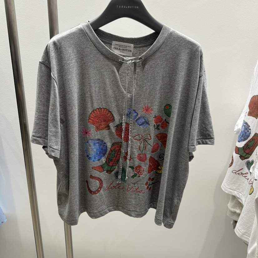 TARABY MOTION韓國代購㊣女士新品真品25春夏熱賣休閑職業T恤TARABY MOTIONT恤