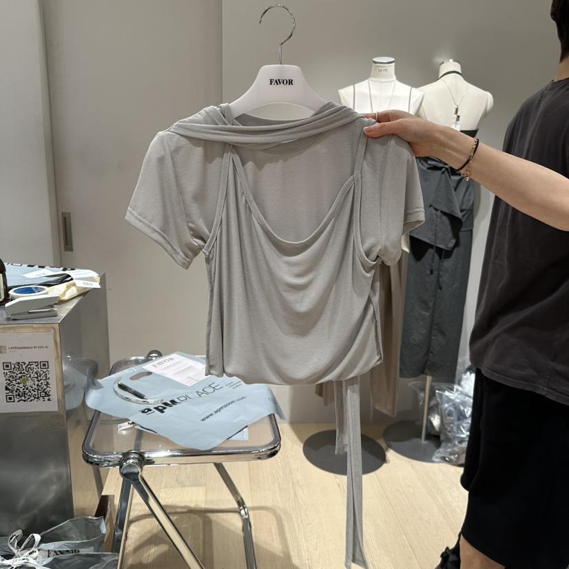 FAVOR-P東大門㊣直郵女裝新款25春夏人氣真品時尚熱賣職業T恤FAVORT恤