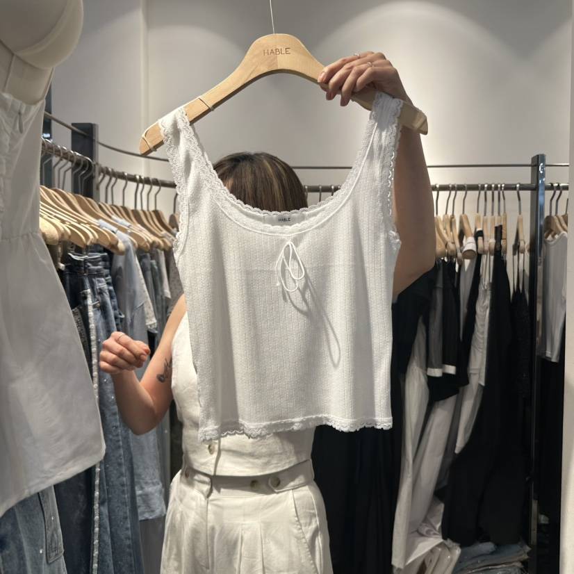 HABLE韓國代購㊣女裝新品時尚熱賣推薦25春夏職業休閑吊帶背心HABLE吊帶/背心