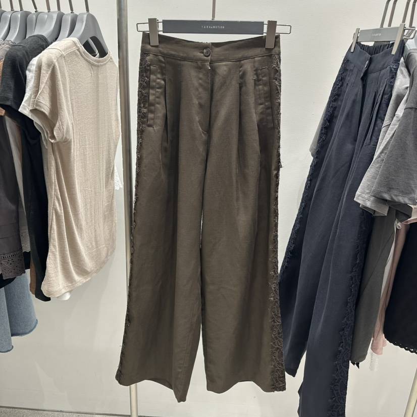 TARABY MOTION東大門㊣代購女士新品時尚休閑職業休閑褲蕾絲TARABY MOTION休閑褲