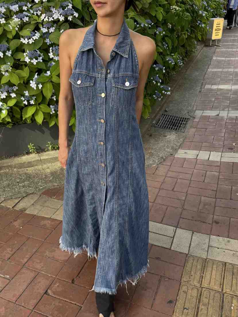 SUNDER MARKET東大門㊣實拍女士新品25春夏休閑職業連衣裙SUNDER MARKET連衣裙