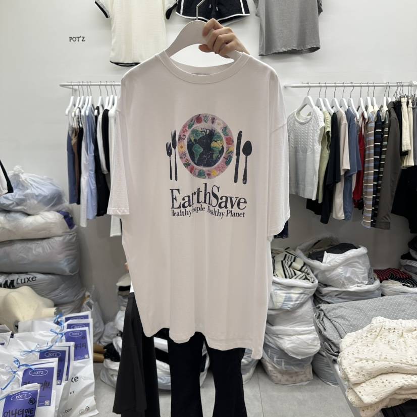 POT.Z韓國代購㊣女裝新款25春夏熱賣真品職業推薦休閑時尚T恤POT.ZT恤