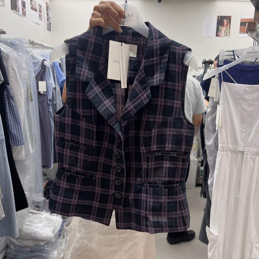 SOLD OUT韓國直郵㊣女士新品25春夏休閑熱賣人氣時尚職業馬甲SOLD OUT馬甲