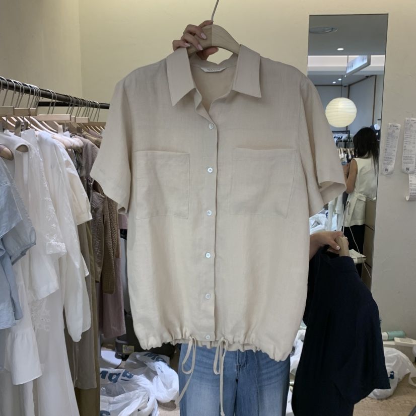 W AND J韓國直郵㊣女裝新品熱賣真品人氣職業休閑襯衫蕾絲衫W AND J襯衫/蕾絲衫