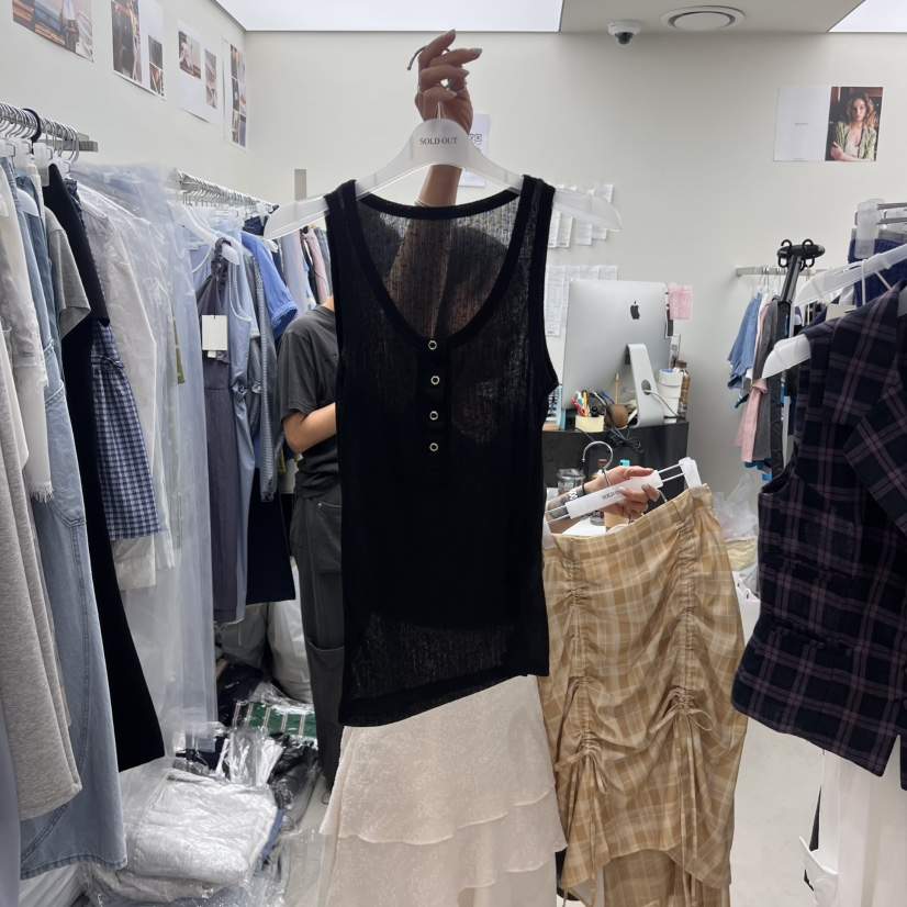 SOLD OUT韓國直郵㊣女士新款休閑真品推薦熱賣職業吊帶背心SOLD OUT吊帶/背心